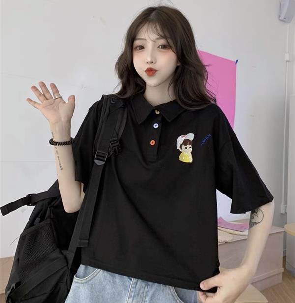 Áo Polo Croptop Tay Lỡ