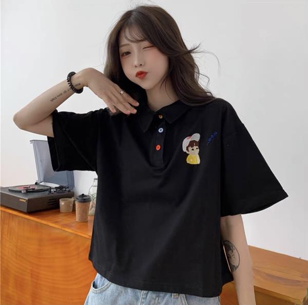 Áo Polo Croptop Tay Lỡ