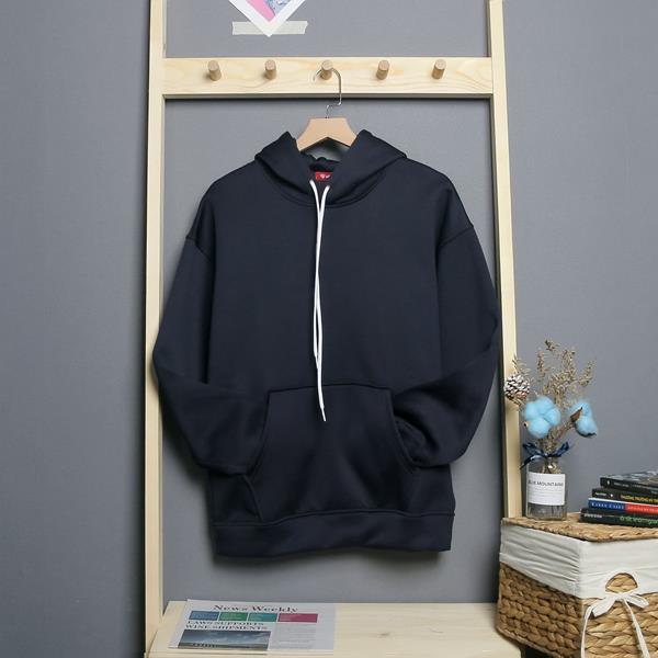 Áo Hoodie Trơn Màu Đen