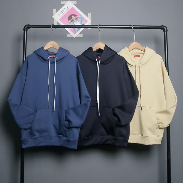 Áo Hoodie Trơn Màu Đen