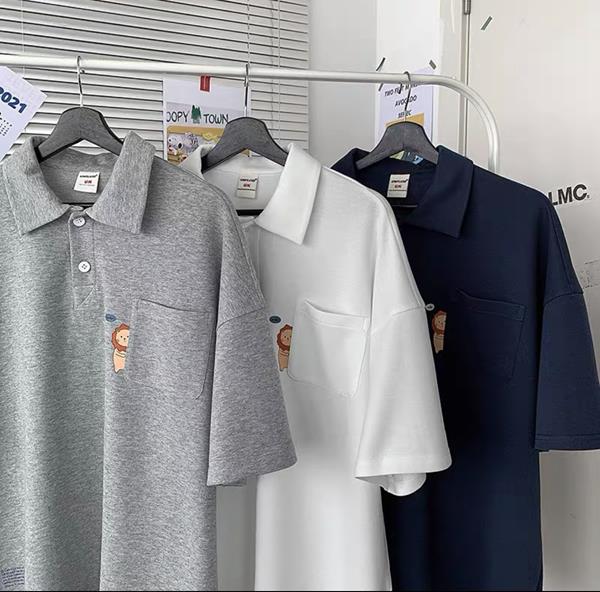 Áo Polo Tay Lỡ Có Túi Unisex