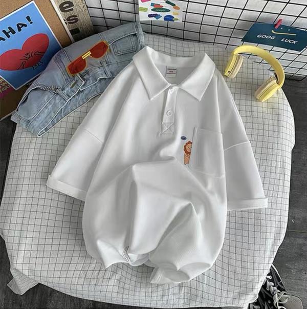 Áo Polo Tay Lỡ Có Túi Unisex