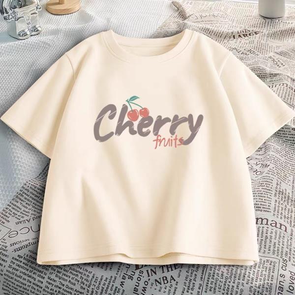 Áo Croptop Form Rộng Cherry