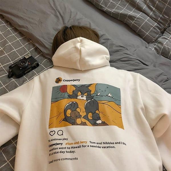 Áo Hoodie Hình Tom & Jerry