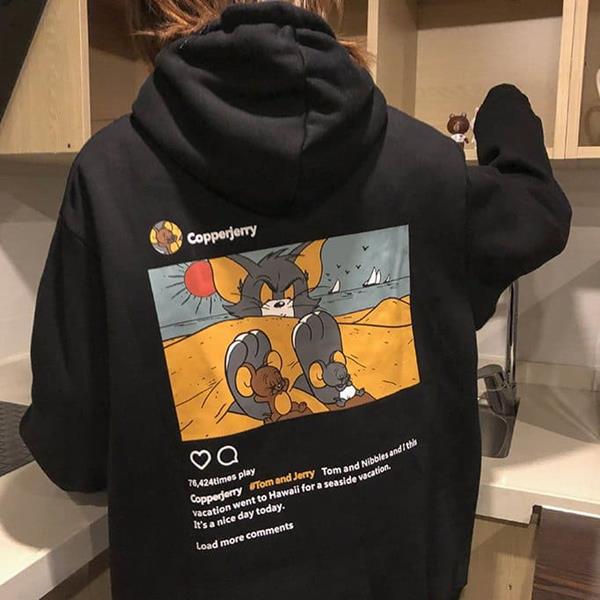 Áo Hoodie Hình Tom & Jerry