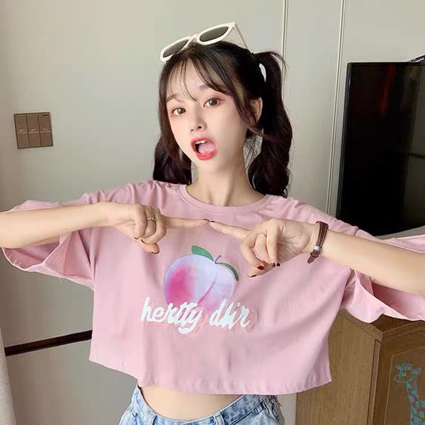 Áo Croptop Form Rộng Hình Quả Đào