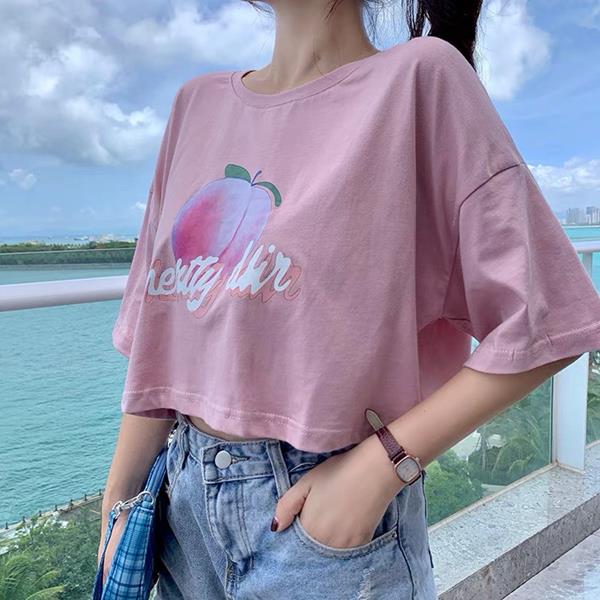 Áo Croptop Form Rộng Hình Quả Đào