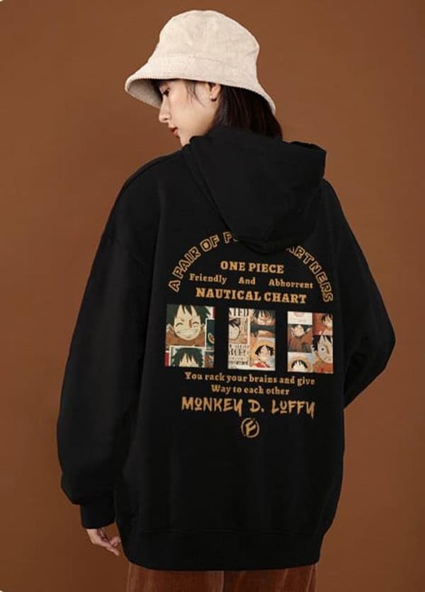 Áo Hoodie Chữ Luffy