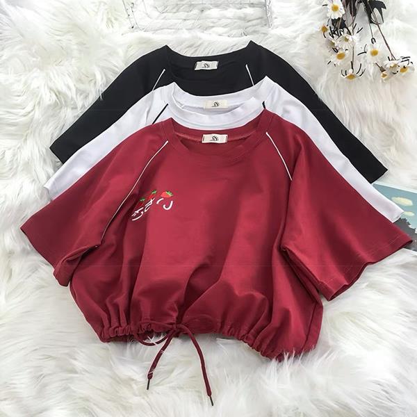 Áo Croptop Form Rộng Dây Rút